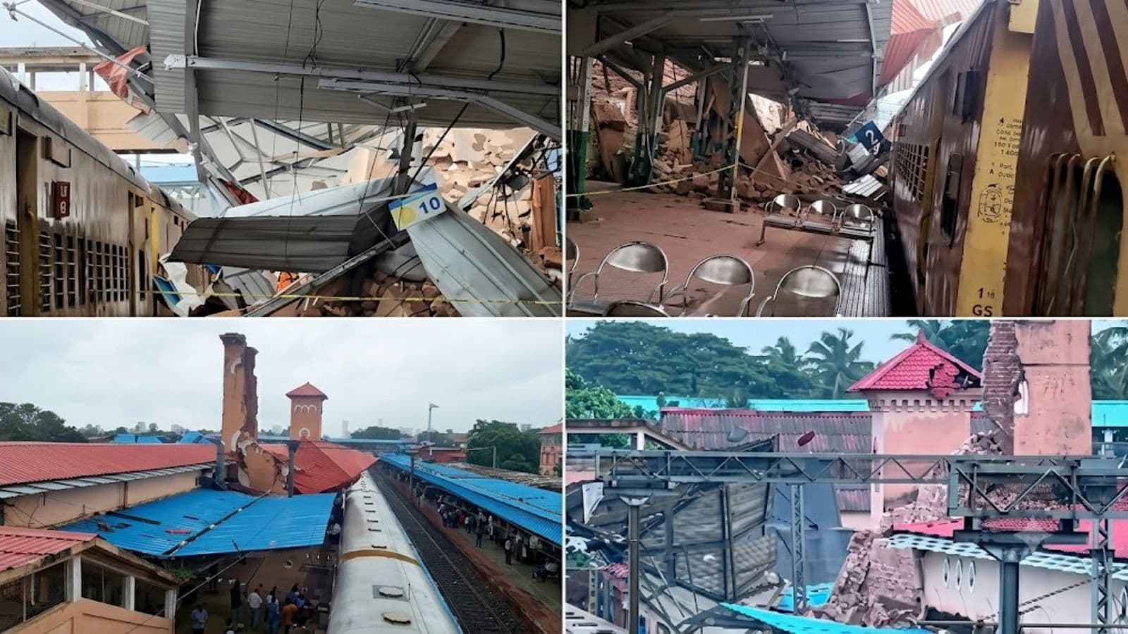 Kozhikode Clock Tower Collapses Amidst Heavy Rains | भारी बारिश के बीच कोझीकोड क्लॉक टॉवर ढहा